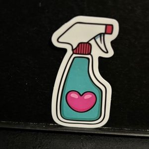 CARTOON SPRAY CLEANING SPRAY BOTTLE STICKER